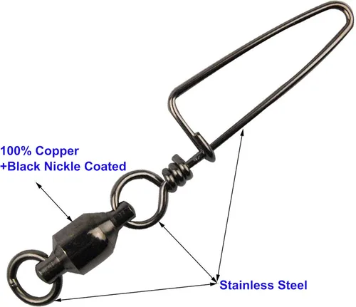 Miniatura 2 de Paquetes de 10, 30 rodamientos de bola alta resistencia para pesca con gancho Coastlock, Anillos de soldadura fuerte para pesca en agua salada