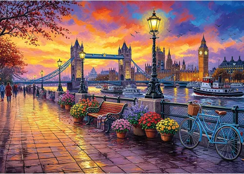 Miniatura 10 de Anatolian Puzzle - Canal de Colmar, Rompecabezas de 2000 piezas, #3953