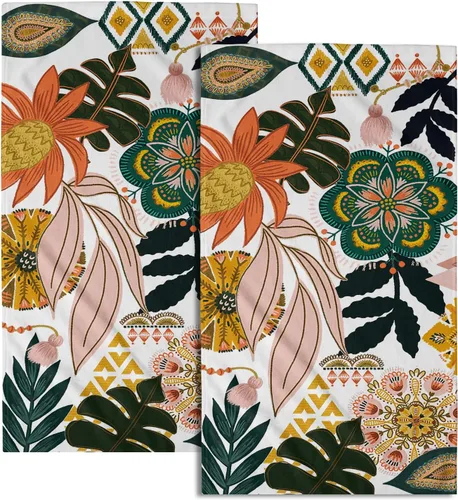 Miniatura 22 de Giwawa Juego de 2 toallas de mano con diseño floral de cerezo, suaves y absorbentes, para baño, cocina, hotel, spa, decoración Flor de cerezo rosa