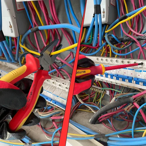 Miniatura 2 de BILITOOLS Juego de destornilladores y alicates aislados, herramientas eléctricas de 1000 V para electricista, puntas magnéticas Phillips ranuradas