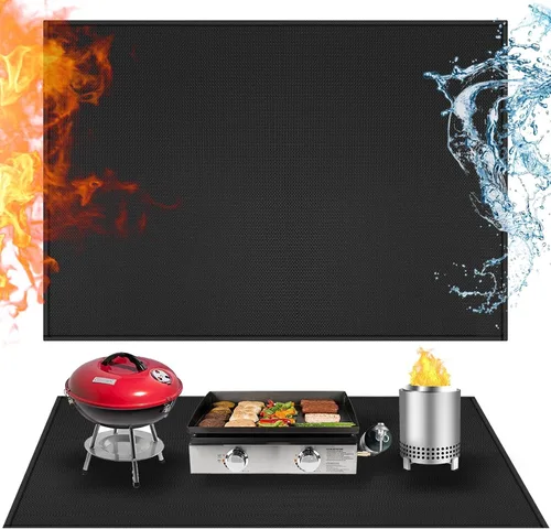 Miniatura 19 de Alfombrillas de parrilla ignífugas de 15 x 18 pulgadas para parrilla de mesa al aire libre para proteger tu mesa de parrilla, tapete de mesa