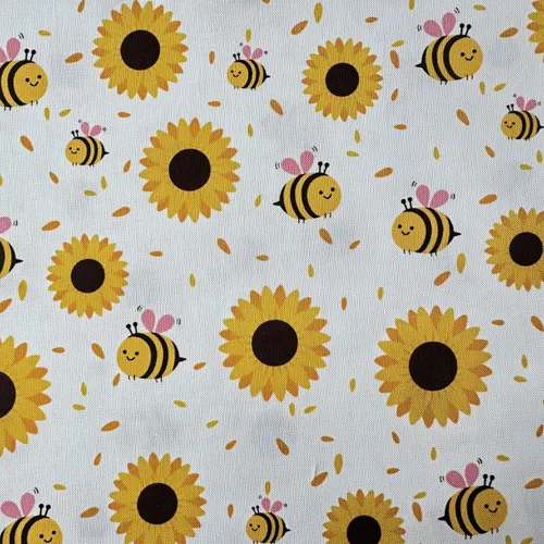 Miniatura 7 de Cuadrados de tela de abeja de miel de 5 x 5 pulgadas para acolchado de bebé, paquetes de dijes de tela para edredones de girasoles de 5 pulgadas