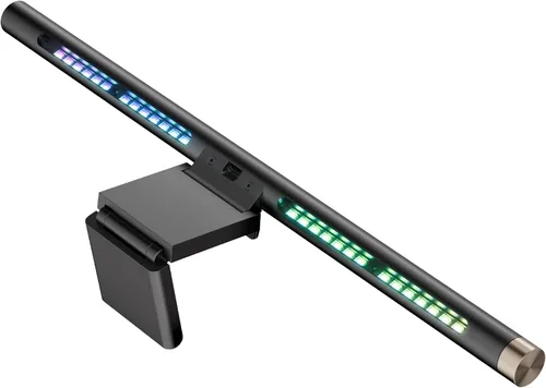 LYMAX Barra de luz para monitor RGB, luz de monitor de computadora para cuidado de los ojos, 4 modos de retroiluminación ajustable, color y brillo,