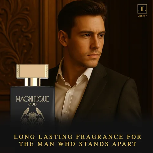Miniatura 7 de Liberty Oud Eau de Parfum para hombre, 3.4 onzas, edición de aniversario Magnifique, perfume de lujo Oud, regalo premium para hombres, frescura