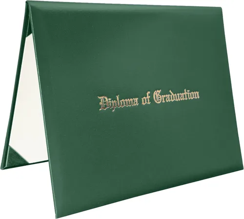 Miniatura 14 de Funda para diploma 8.5”x11” impresa “Diploma de Graduación” en cuero sintético acolchada y rica en color de TngHui, negra
