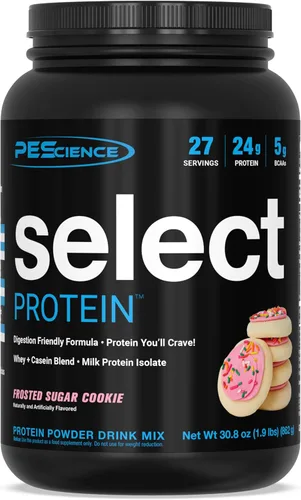 Miniatura 13 de PEScience Select Protein Powder, mezcla de suero y caseína, proteína limpia en polvo para mujeres y hombres, baja en calorías, baja