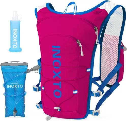Miniatura 9 de INOXTO Running Hydration Vest Backpack,Lightweight Insulated Pack with 1.5L Water Bladder Bag Daypack for Trail Hiking Running Cycling Race Marathon