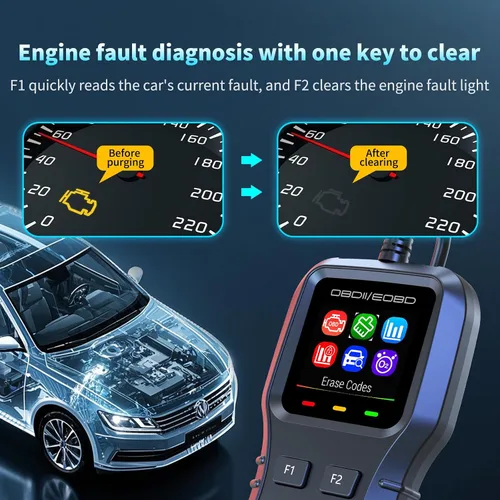 Miniatura 5 de K1 Escáner OBD2 para Coche, Herramienta de Diagnóstico Compatible con FIXD, Lector de Códigos, Reinicio de la Luz del Motor, Lectura/Eliminación