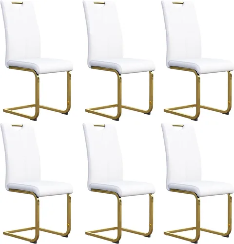 Miniatura 15 de Juego de 2 sillas de comedor, modernas sillas de comedor de piel sintética, sillas tapizadas para cocina, comedor, respaldo alto ergonómico