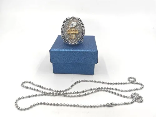 Miniatura 3 de Customize 2023 Fantasy Football Championship Rings Trophy Prize with Necklace