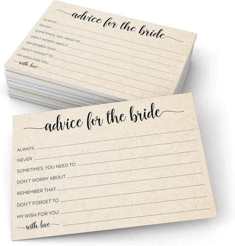 Miniatura 9 de 321Done Advice & Wishes for the Mr & Mrs, 4 x 6 pulgadas, color blanco (50 tarjetas), hecho en Estados Unidos, consejos de boda para novia, novio