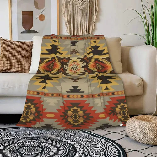 Miniatura 3 de HGOD DESIGNS Manta azteca con estampado del suroeste americano, suave, cálida y ligera para mujeres, para cumpleaños, Navidad, decoración del hogar