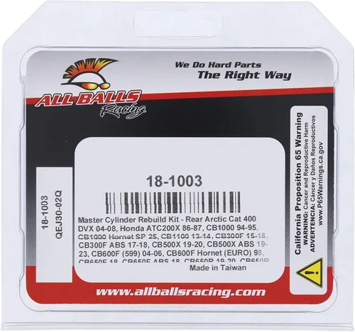 Miniatura 4 de All Balls Racing Master Cylinder Rebuild Kit - Trasero Arctic Compatible con/Reemplazo Para Cat 400 Dvx 04-08, 18-1003