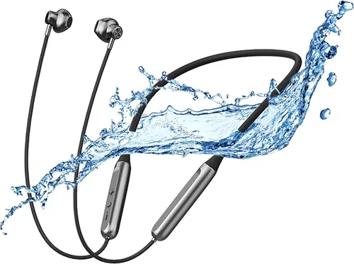 Auriculares magnéticos con banda para el cuello, semiintraurales, IPX5, impermeables, alrededor del cuello, 8 horas de reproducción, Bluetooth V5.3,