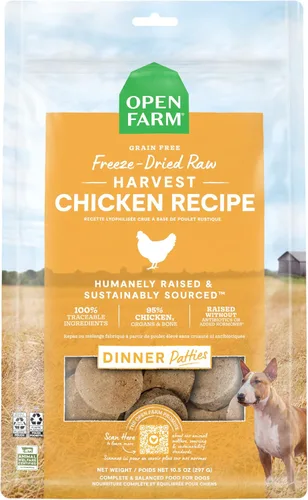 Miniatura 8 de Open Farm, alimento para perros liofilizado y crudo, empanadas con 95% de carne, órganos y huesos, comida completa o mezclador de alimento