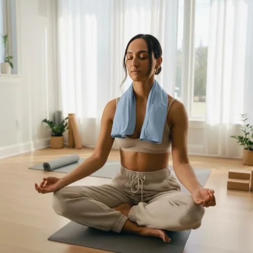 Miniatura 6 de Wellrox Toalla de mano de yoga de microfibra, súper suave, de secado rápido, antideslizante para pilates, gimnasio y entrenamientos