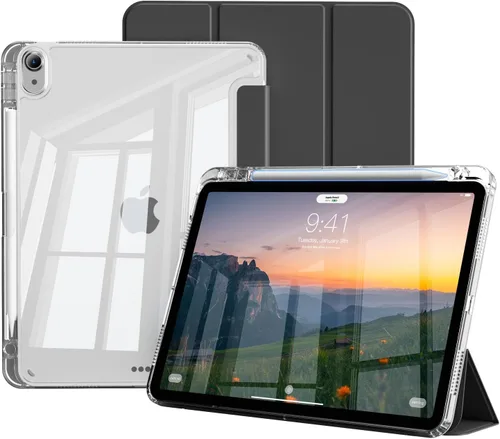 Funda para iPad Air de 11 pulgadas M3/M2 (2025/2024), iPad Air de 5ª/4ª generación (2022/2020) de 10.9 pulgadas con soporte para lápices, funda