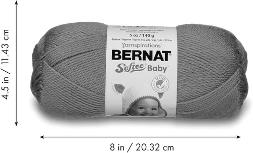 Miniatura 13 de Bernat Softee - Ovillo de lana para bebé, 5 onzas, calibre 3 ligero, color verde hierba