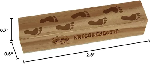 Miniatura 8 de Footprint Tracks - Sello de goma rectangular para estampado de manualidades, 2.50 pulgadas, pequeño