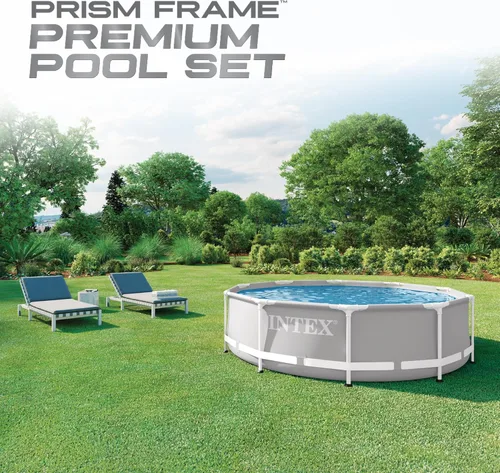 Miniatura 2 de INTEX 26700EH - Marco de prisma de 10 pies x 30 pulgadas, piscina redonda con marco de acero, bomba no incluida