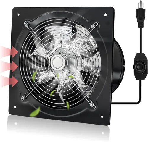 Ventilador de escape de 10 pulgadas, ventilador de escape de cocina 794CFM con controlador de velocidad, ventiladores de ventilación montados en la