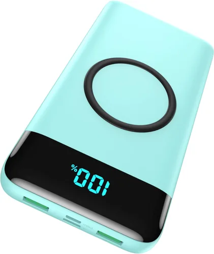 Miniatura 12 de Cargador portátil inalámbrico 30,800 mAh, 15 W de carga inalámbrica USB C, banco de energía con carga rápida de 25 W PD QC 4.0, 4 salidas, paquete