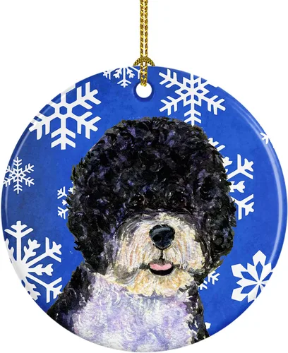Miniatura 80 de Caroline's Treasures Cavalier Spaniel - Adorno de cerámica para colgar en el árbol de Navidad, para el hogar, Navidad, fiestas, regalo, 3 pulgadas