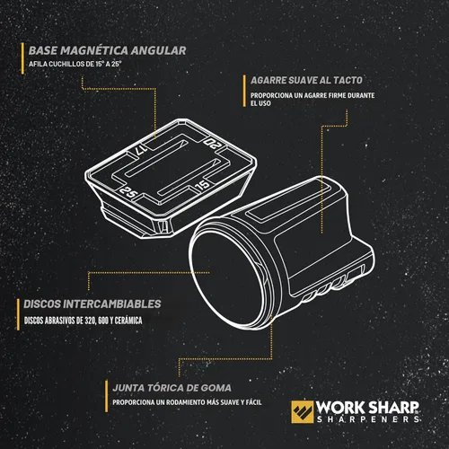 Miniatura 3 de Work Sharp Afilador de cuchillos rodantes, 4 ángulos de afilado, para todos los juegos de cuchillos de cocina