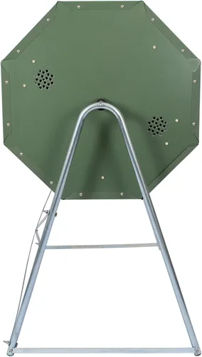Miniatura 3 de Jora Composter JK 270 - Vaso de compostaje de doble cámara para exteriores, 70 galones, construcción de acero galvanizado