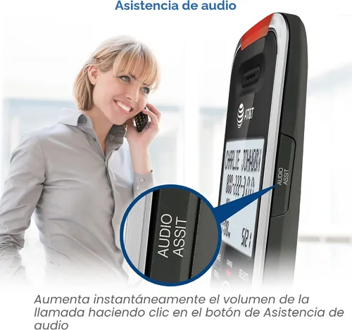Miniatura 4 de AT&T BL102-2 DECT 6.0 - Juego de 2 teléfonos inalámbricos para el hogar con contestador