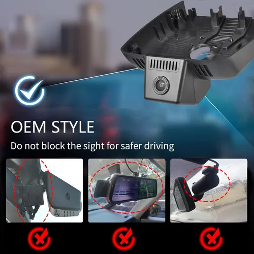 Miniatura 4 de Mangoal Cámara de tablero 4K para Buick Enclave Gen3 2025-2026 (Modelo C), Base Essence Premium Avenir Preferred, aspecto OEM integrado, video UHD