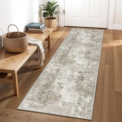 Miniatura 114 de Alfombra antideslizante lavable de 2 x 3 pies - Alfombra suave de pelo bajo para cocina, entrada y dormitorio - Tapete moderno para puerta