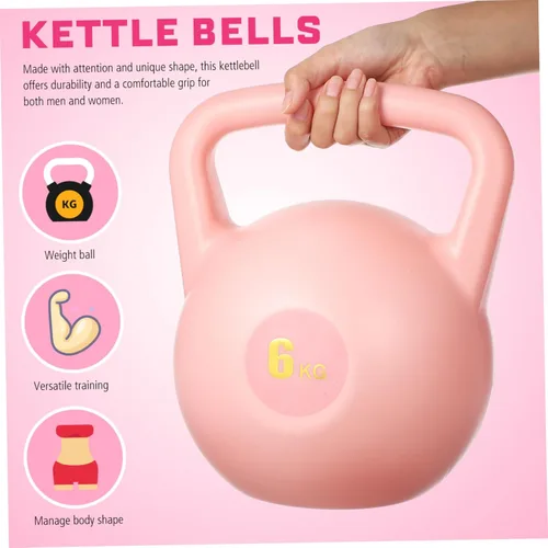 Miniatura 9 de SUPVOX Pesa rusa rellena de agua, peso de polietileno rosa para entrenamiento de fuerza y entrenamientos de gimnasio, equipo de ejercicio de agarre