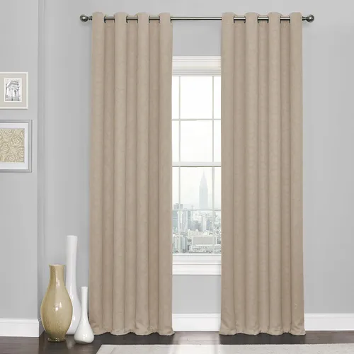 Miniatura 4 de Eclipse Kingston - Cortinas opacas para dormitorio, 52 x 63 pulgadas, oscurecimiento con aislamiento, panel individual con ojales en la parte