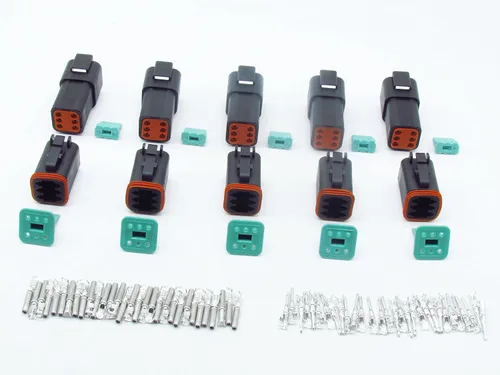 Miniatura 6 de 5 Sets 2Pin DT Conector kit impermeable sellado enchufe eléctrico carcasa Cable Dt Conector 22-16AWG DT04-2P DT06-2S (negro)