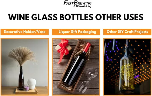 Miniatura 6 de FastRack - Botellas de vino transparentes de 750 ml (Paquete de 12) Botellas de licor W5 Bordeaux Botellas vacías de 750 ml para bebidas, 12 por