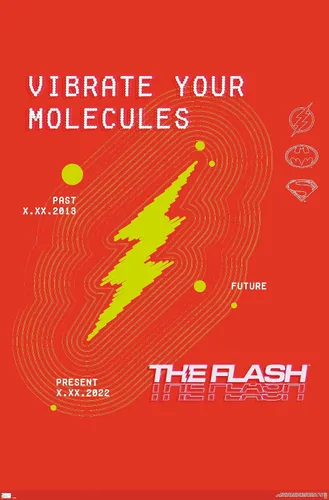 Miniatura 10 de Trends International Póster de pared de DC Comics Movie The Flash - Vibrate Your Molecules Versión enmarcada en blanco