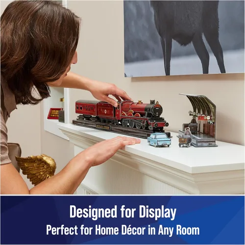Miniatura 5 de 4D Build, Kit de modelo 3D de Hogwarts Express de Harry Potter, coleccionables de Harry Potter y decoración de escritorio, rompecabezas
