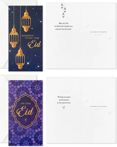 Miniatura 6 de Hallmark Surtido de sobres y tarjetas Eid Mubarak (36 tarjetas de dinero Eid con sobres) para Eid Al-Fitr o Eid Al-Adha