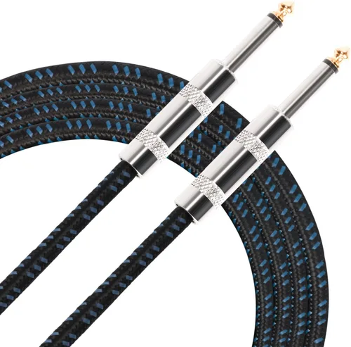 Miniatura 10 de Donner - Cable de guitarra de 10 pies, cable de instrumento eléctrico, cable AMP para bajo para guitarra eléctrica, amplificador de bajo, audio
