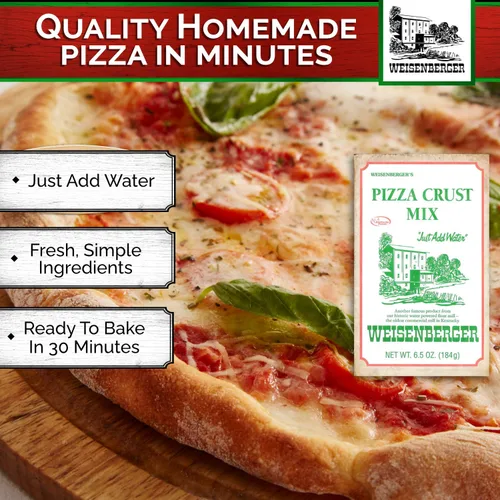 Miniatura 3 de Weisenberger Mezcla de masa de pizza – Mezcla de masa de pizza para pizza casera – Mezcla de harina de pizza para masa de pizza en cuestión