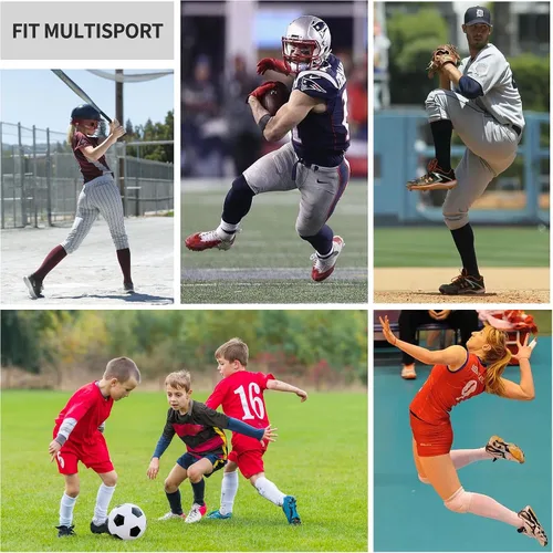 Miniatura 7 de GRAPMKTG 3 pares de calcetines de fútbol de fútbol para jóvenes, calcetines de béisbol y sóftbol para mujeres y hombres y niñas