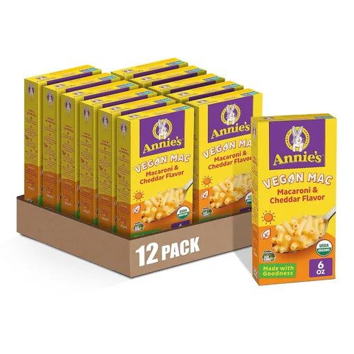 Miniatura 11 de Annie's Pasta y Salsa Vegana con Sabor a Macarrones y Queso, Orgánica, a Base de Plantas, Para Cena o Snacks, 6 onzas