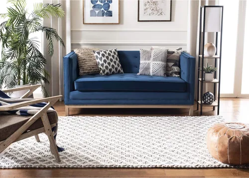Miniatura 7 de SAFAVIEH Natura Collection - Alfombra de pasillo, 2 pies 3 pulgadas x 8 pies, gris y beige, viscosa y lana hecha a mano, ideal para zonas de alto