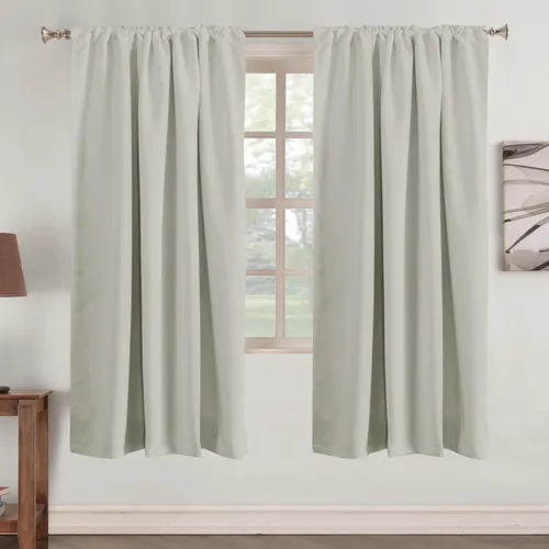Miniatura 94 de Turquoize Cortinas Opacas para Tratamiento de Ventana con Trabillas Traseras para Sala de Estar/Dormitorio, Tratamientos de Ventana con Aislamiento
