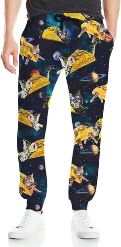 Miniatura 4 de uideazone - Pants deportivos de estilo casual con estampados en 3D, para hombres y mujeres