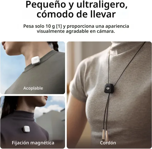 Miniatura 2 de DJI Mic Mini Transmisor (Negro Infinito), Ultraligero, Micrófono Lavalier Inalámbrico para DJI Action 5 Pro/Osmo Pocket 3, Cancelación de Ruido