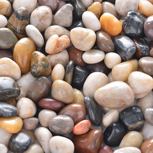 Miniatura 10 de Guijarros blancos decorativos pulidos naturales de 10 libras, piedras pequeñas de 3/8 pulgadas, piedras de río para plantas, decoración del hogar
