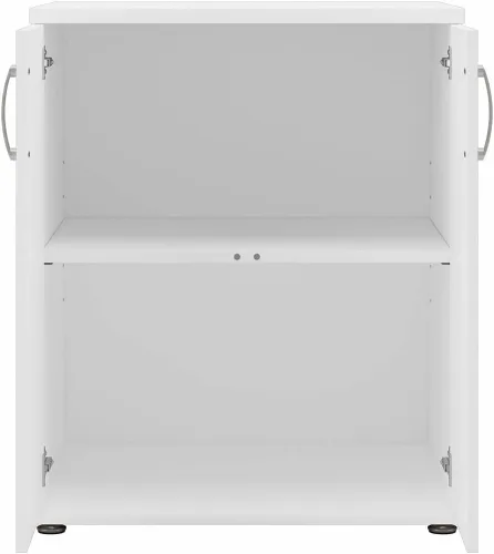 Miniatura 9 de Bush Business Furniture - Armario de almacenamiento universal para lavadero con puertas y estantes en color blanco