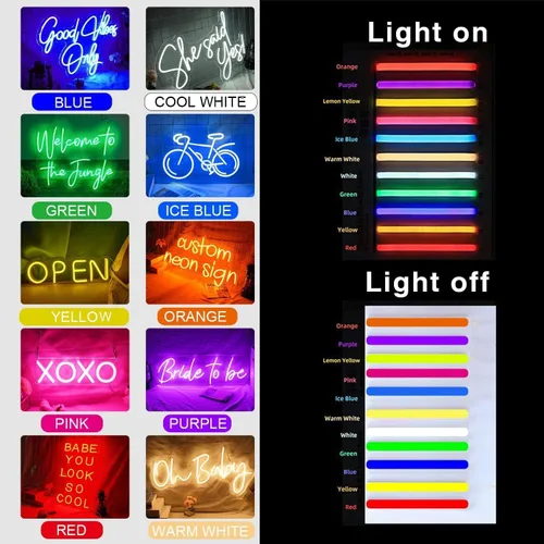 Miniatura 5 de Letreros de neón para decoración de pared, luz LED personalizada con nombre para pared, habitación, decoración de cumpleaños, boda, fiesta feliz